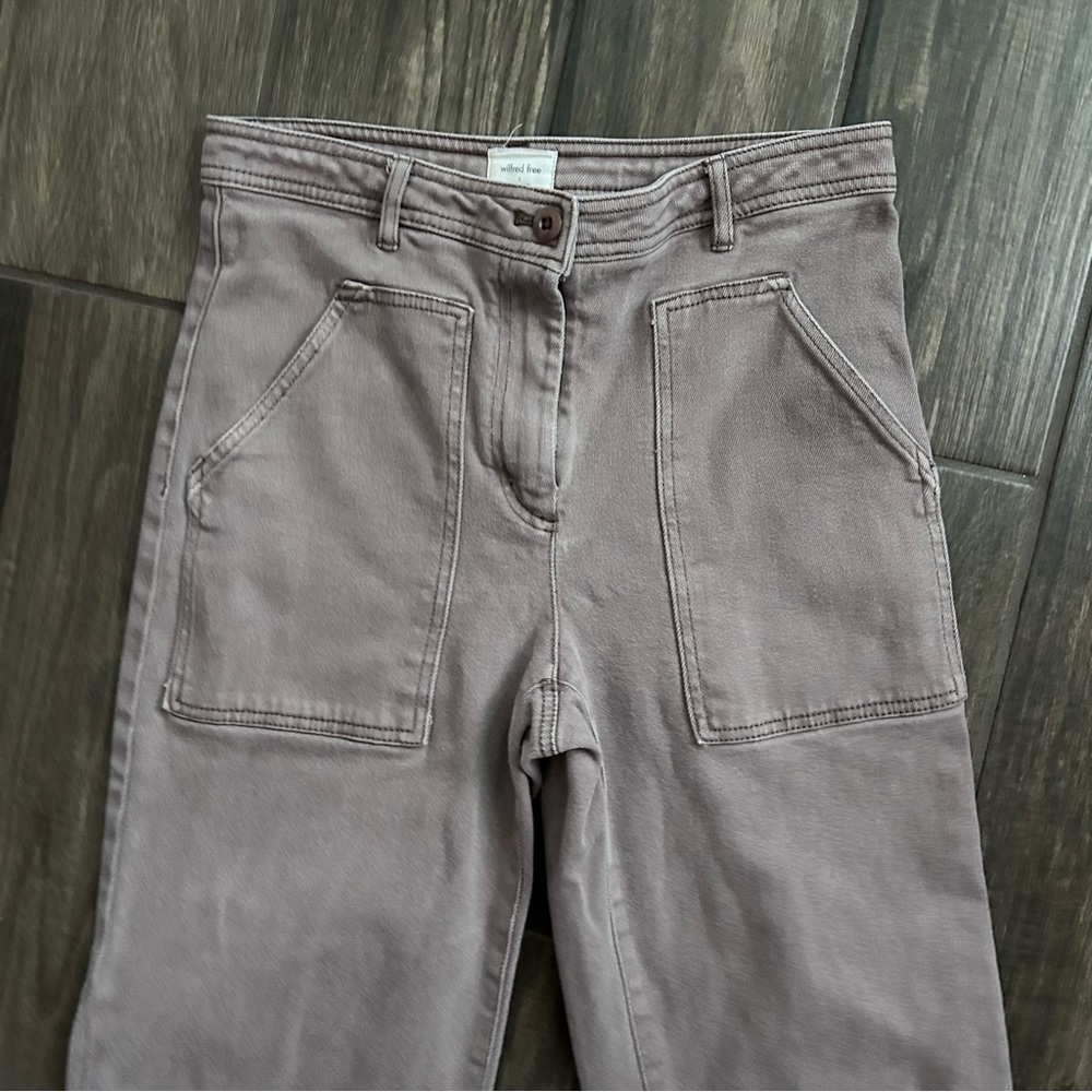 Aritzia Wilfred Free Modern Utility Pant in Light Brown Sz 4 - Picture 6 of 10